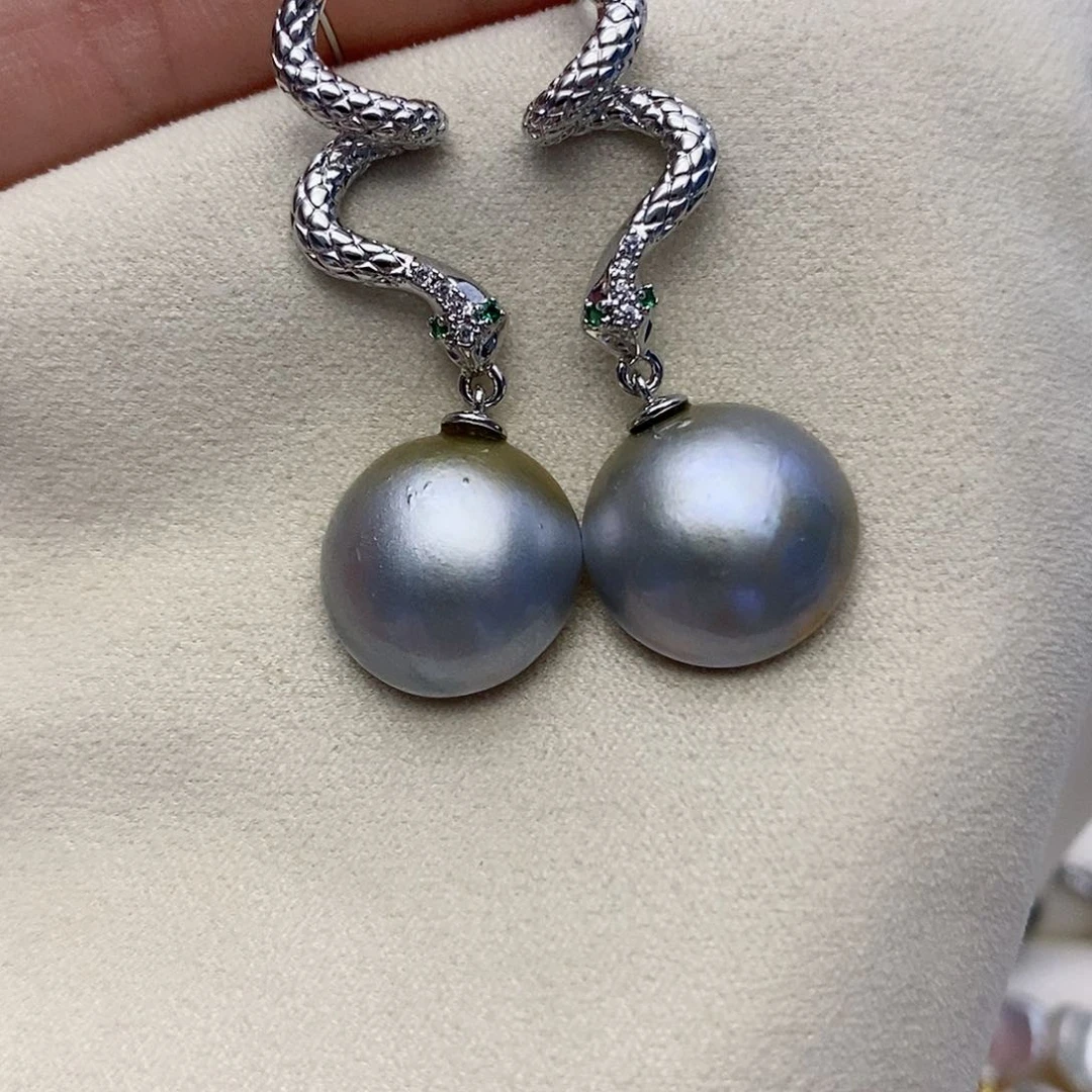 【闪购商品】耳饰银S925镶嵌拼合珍珠（马贝珠）