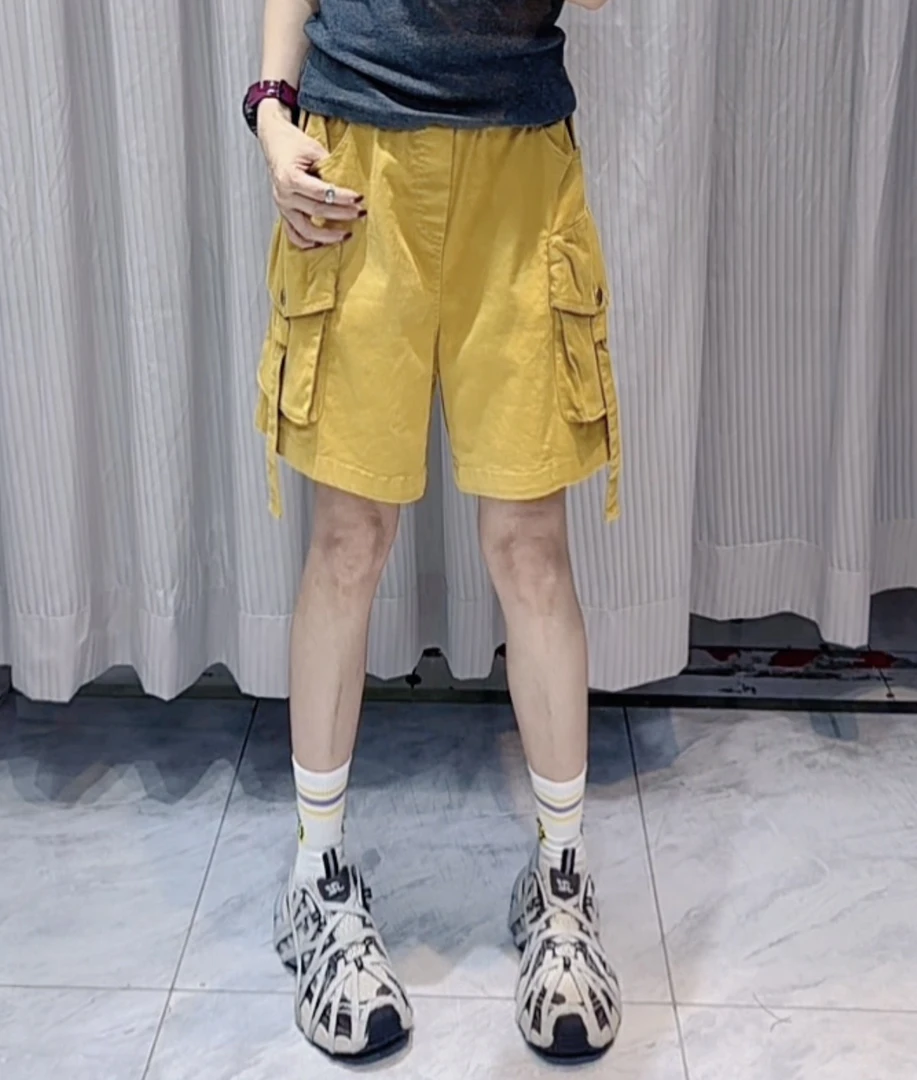 成人四分裤薄款夏季微弹力短裤工装裤五分裤抽绳潮流时尚百搭110