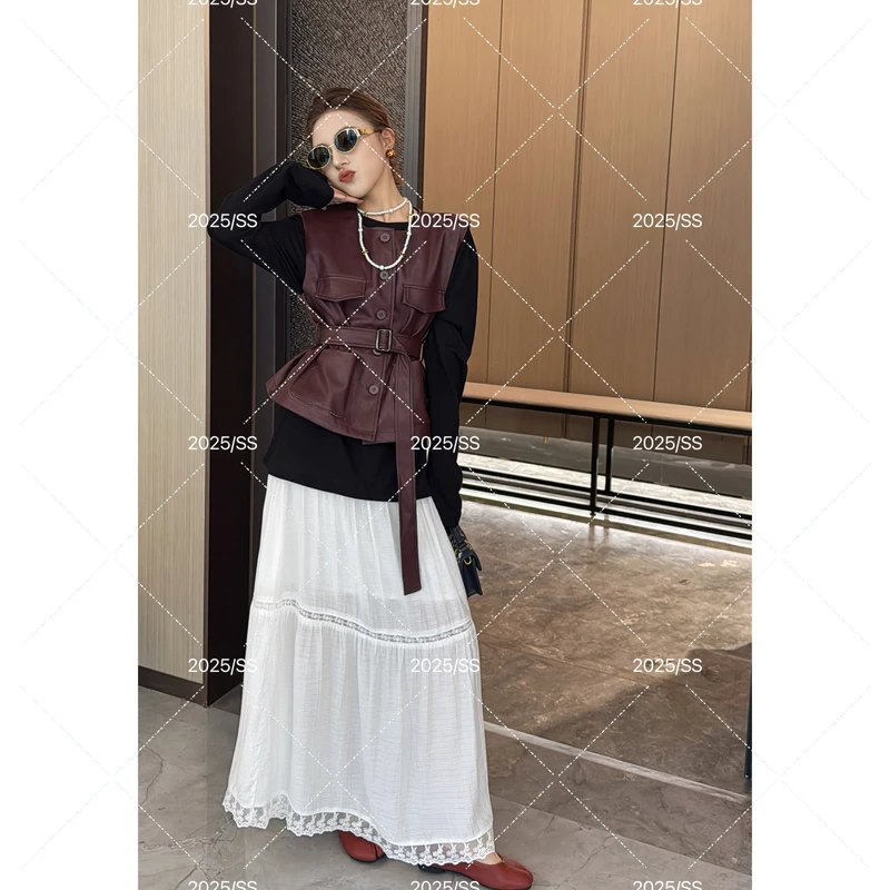 【娇娇私服定制】新款上新休闲蕾丝边半身裙22119#