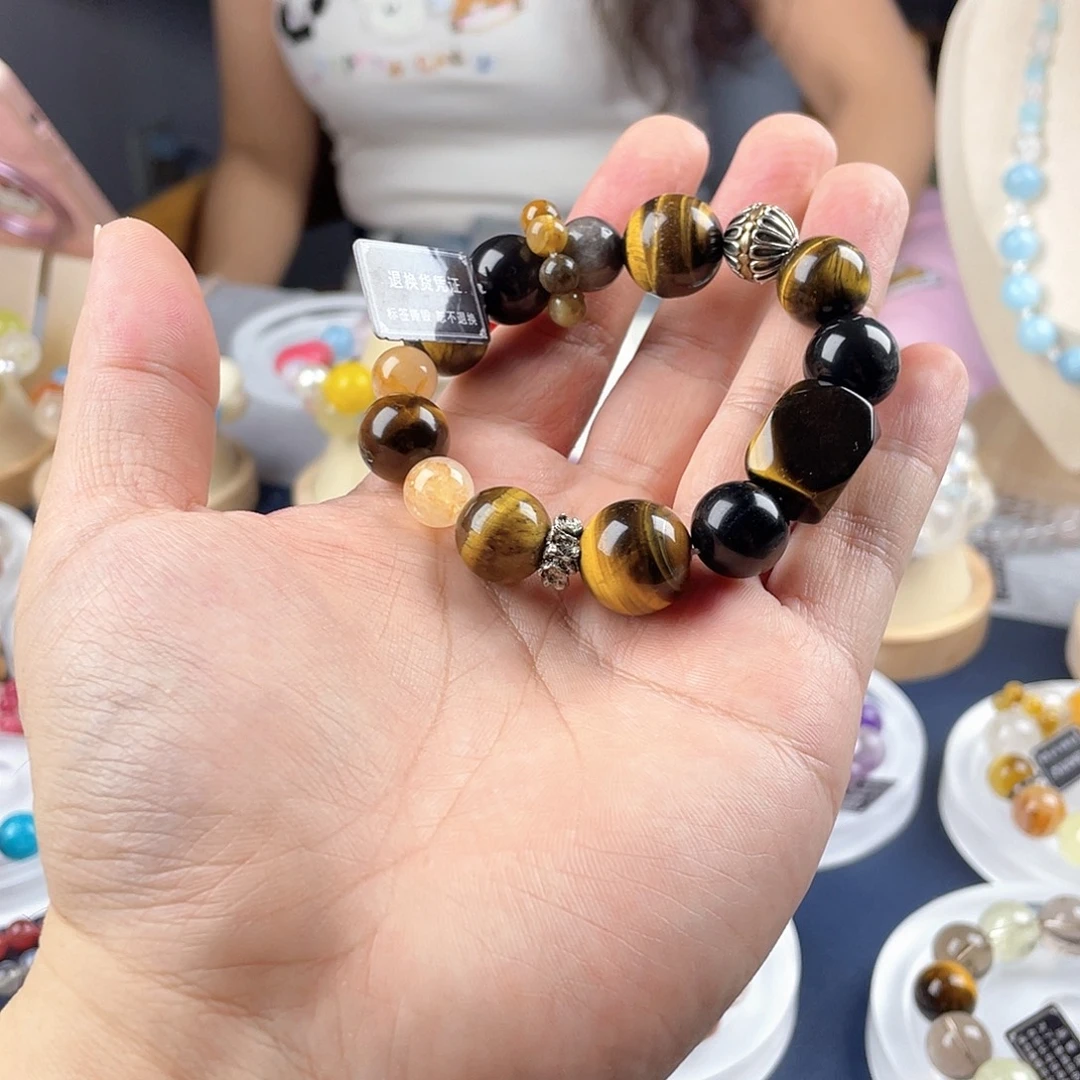 银S925镀金镶嵌手链水晶