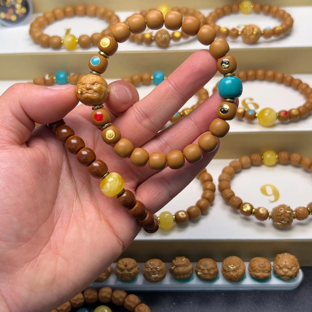 猴头核桃吊坠老型 六标 原色精工