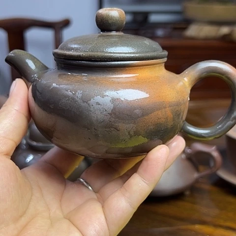戬谷龙窑柴烧茶壶