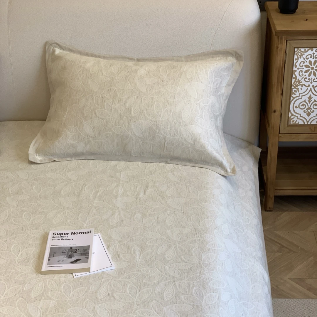 棉麻床盖三件套【双面可用】2025新款简约四季通用多功能双人床品