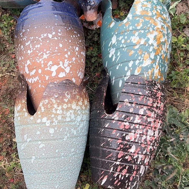 红陶口12.5高19颜色随机