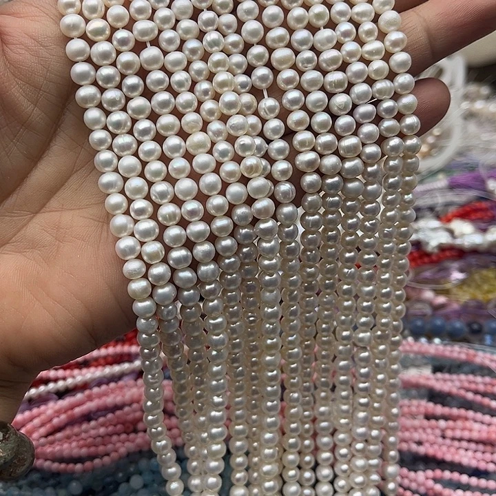 玛瑙/玉髓未镶嵌珠宝半成品yt5mm左右极光珍珠