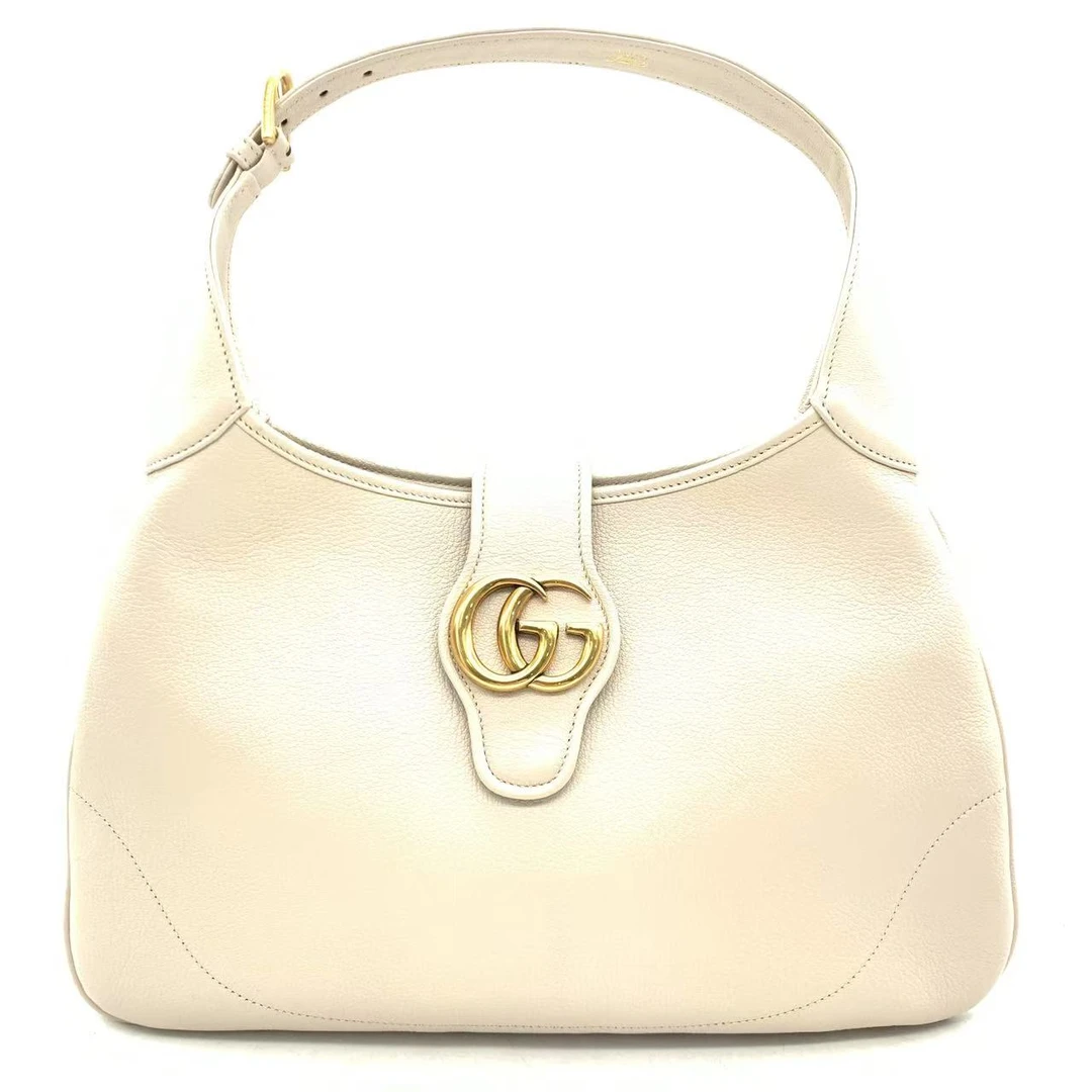 95新 GUCCI/古驰 【安则专属】白色arli腋下包