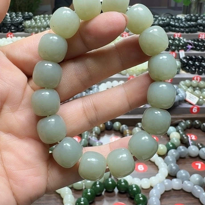 未镶嵌手链和田玉新疆且末蓝青花老型卡14