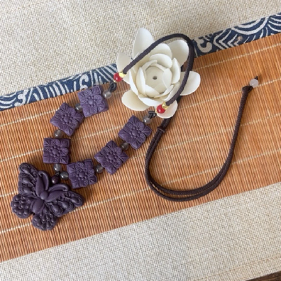 非遗合香珠吊坠天然中药手串姹紫芳华手链国风挂件文玩项链