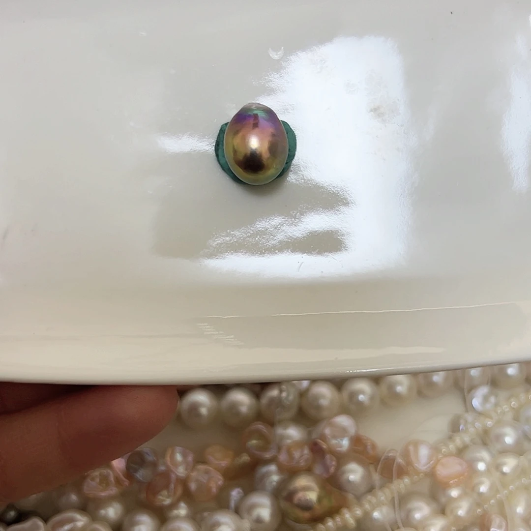 淡水珍珠吊坠(不含链)银S925镶嵌辰*