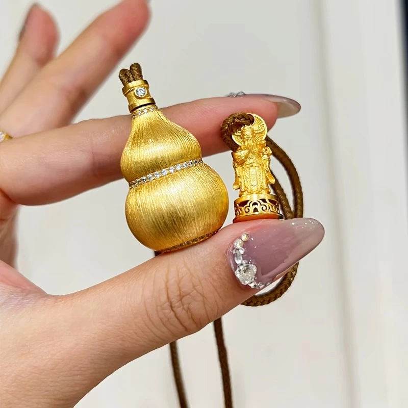 吊坠925银锆石 【花丝福禄】拉丝葫芦项链吊坠中式锁骨链轻奢小众