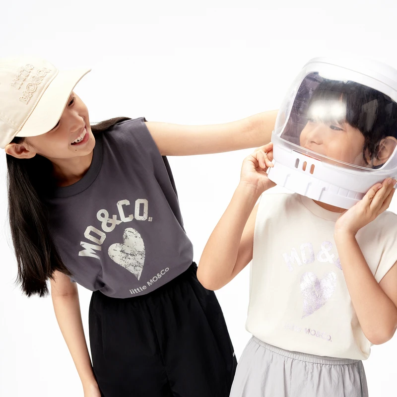 littlemoco童装25夏装男女童亲子装棉质无袖圆领背心#KBE2VETT02