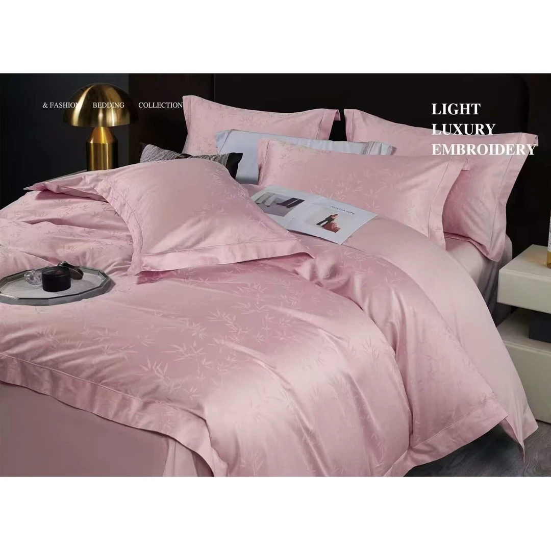 【珊姐专属】-冬羚鸟-OC1-100S轻奢全棉提花床笠款四件套