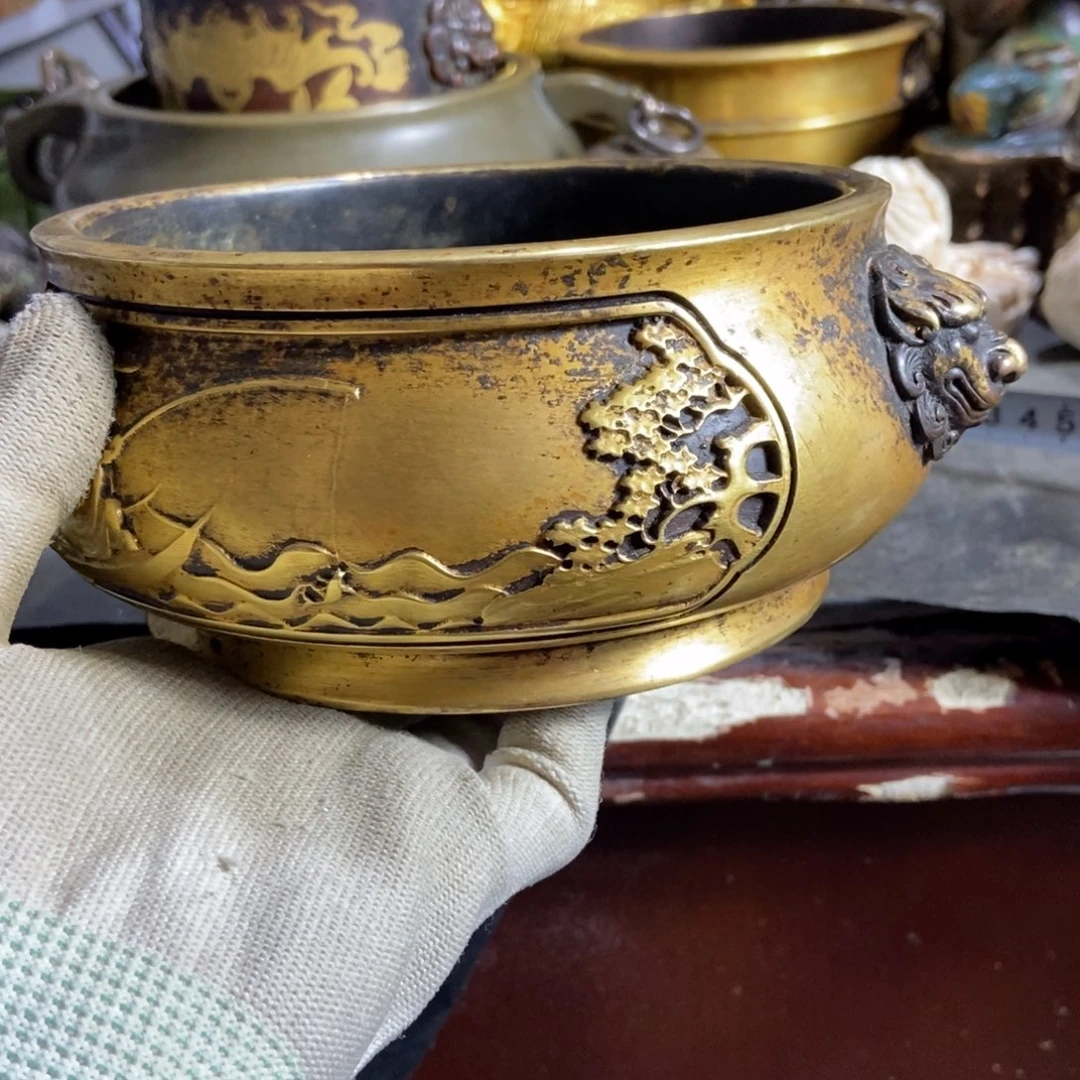 z***来铜器工艺品摆件香炉摆件