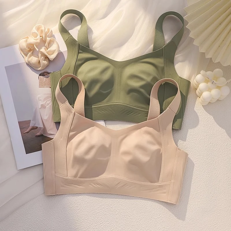 凤乐内衣女大胸显小收副乳防下垂全罩杯薄款夏季文胸罩大码无痕