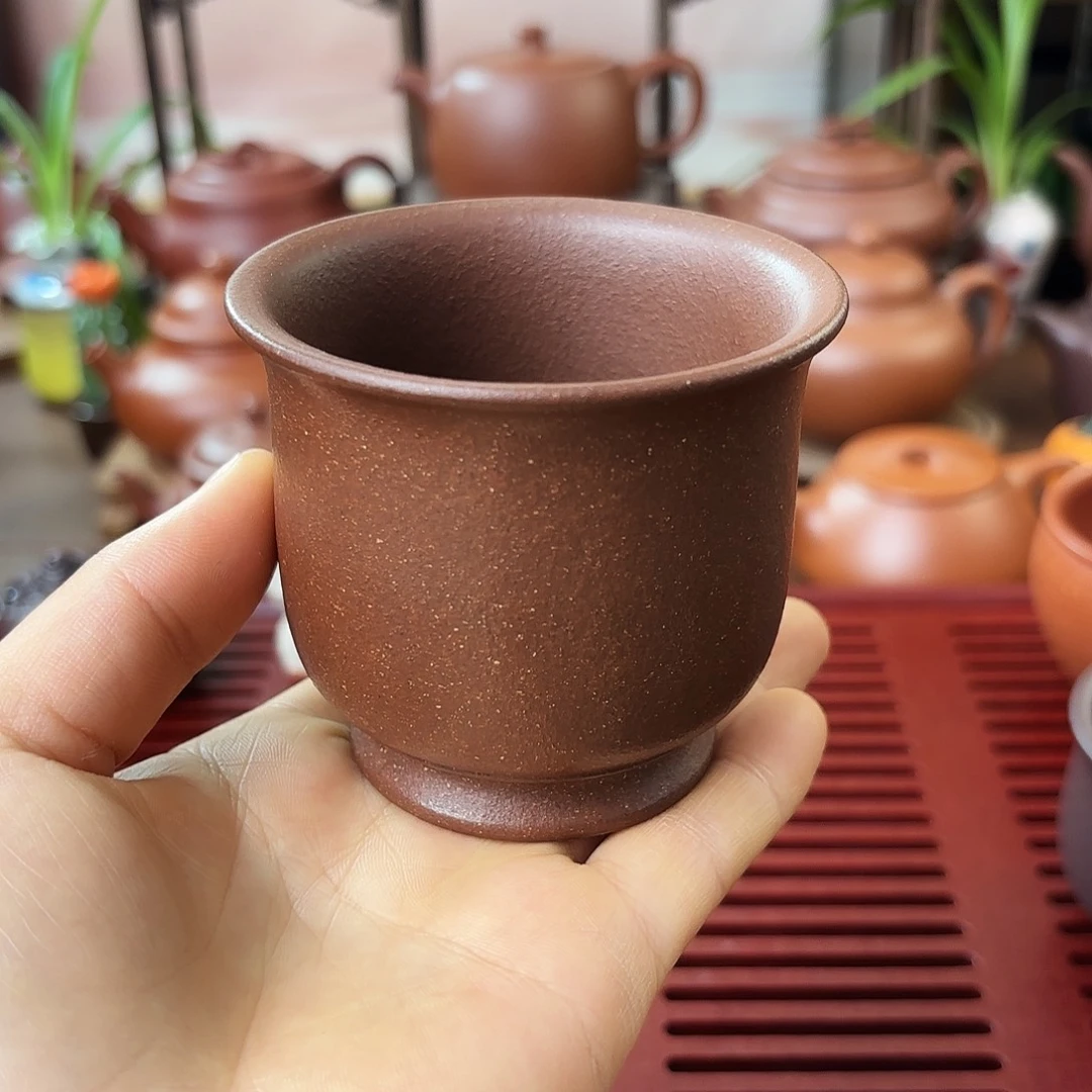 茶杯紫砂主人杯底槽清130cc