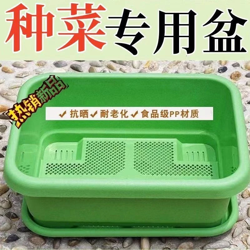 新款加厚长方形阳台盆栽种菜盆长条型塑料家庭蔬菜种植专用大花盆
