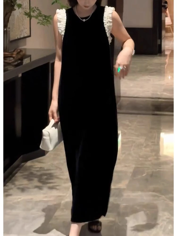 简约轻奢连衣裙女赫本风优雅气质2025夏季新款小众显瘦高级感长裙