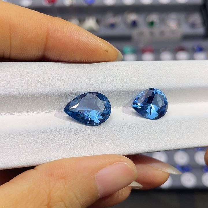 合成（培育）蓝宝石裸石未镶嵌K****g9.55ct定制吊坠