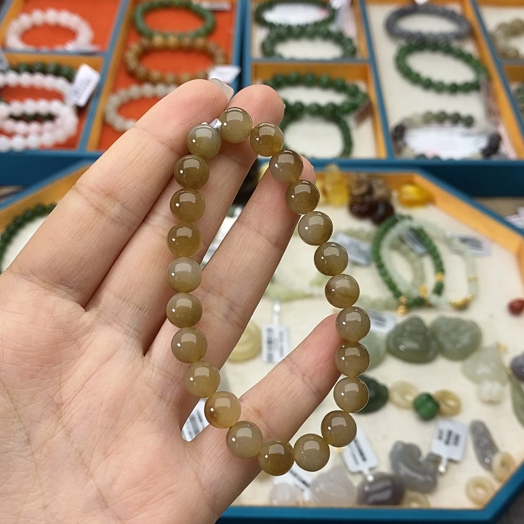 和田玉未镶嵌手链w25且末糖白8mm