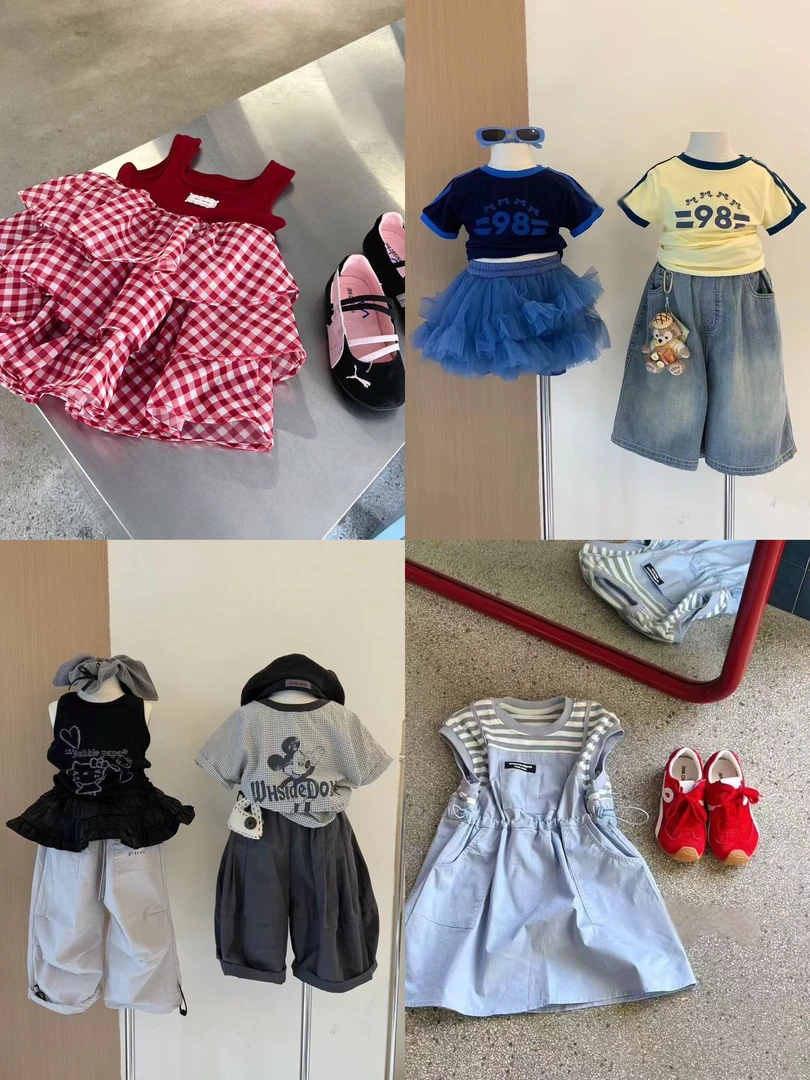 【按编码拍】儿童百搭时尚套装单件夏款洋气韩版女孩女童小童牛仔