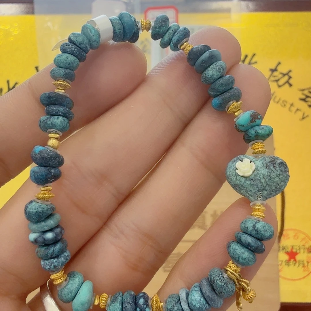 绿松石18K金镶嵌配饰