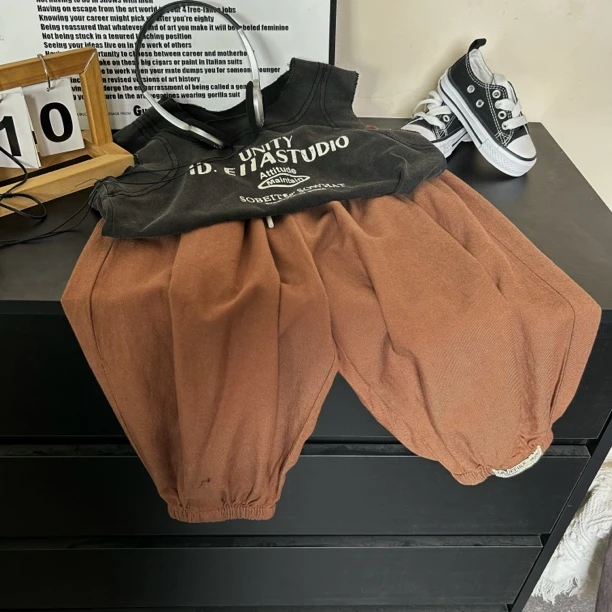 2088潮流韩系男女童夏季灯笼裤九分裤