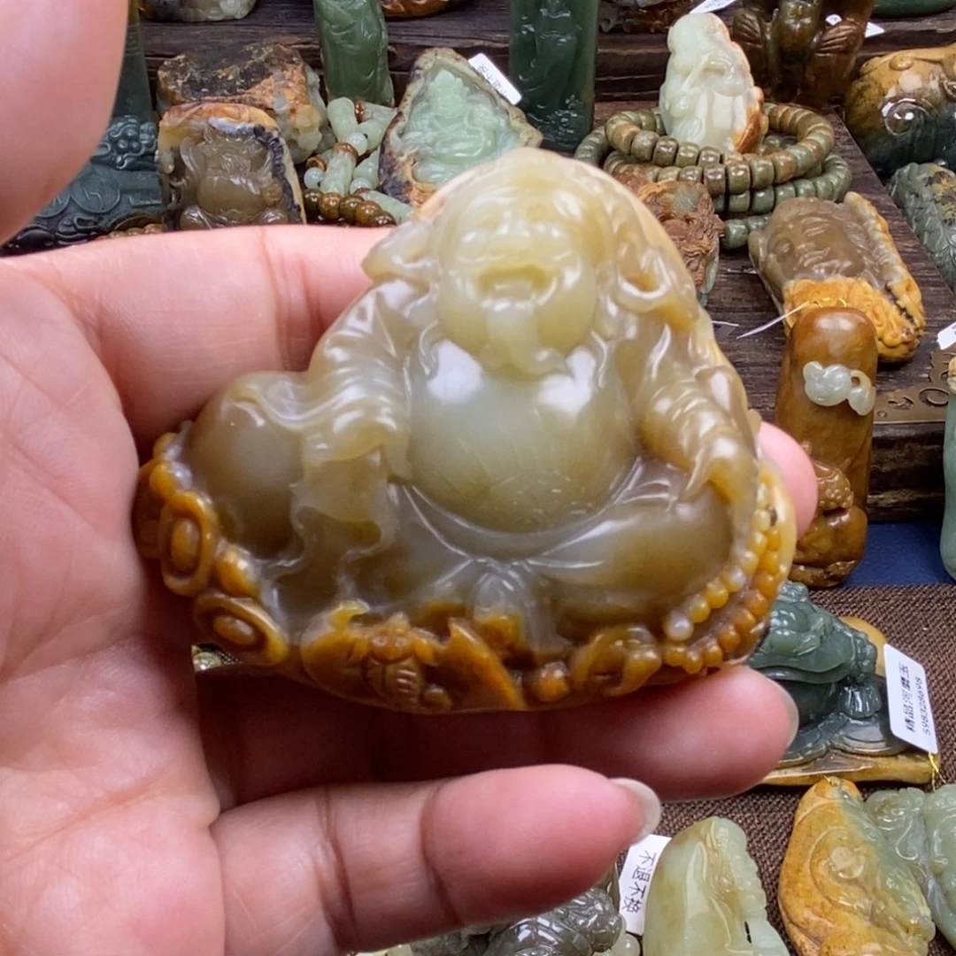 文***神岫岩河磨玉（透闪石质玉）未镶嵌珠宝奇石