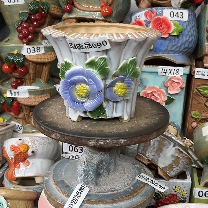 紫砂花盆粗陶材质多肉花盆090