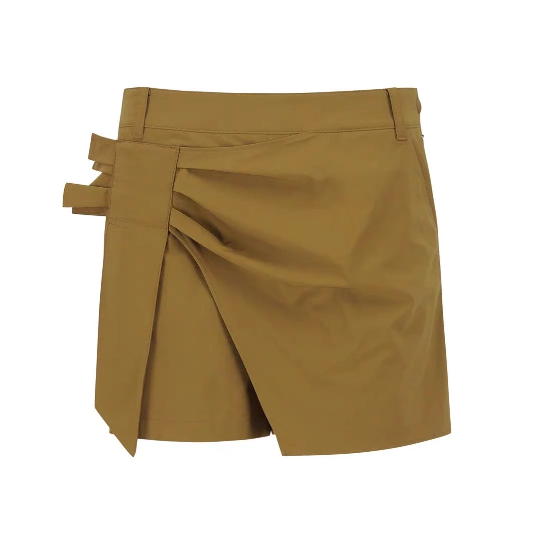 St*家春夏新款女士高尔夫运动休闲短裤/超轻薄透气/手工压皱/遮肉