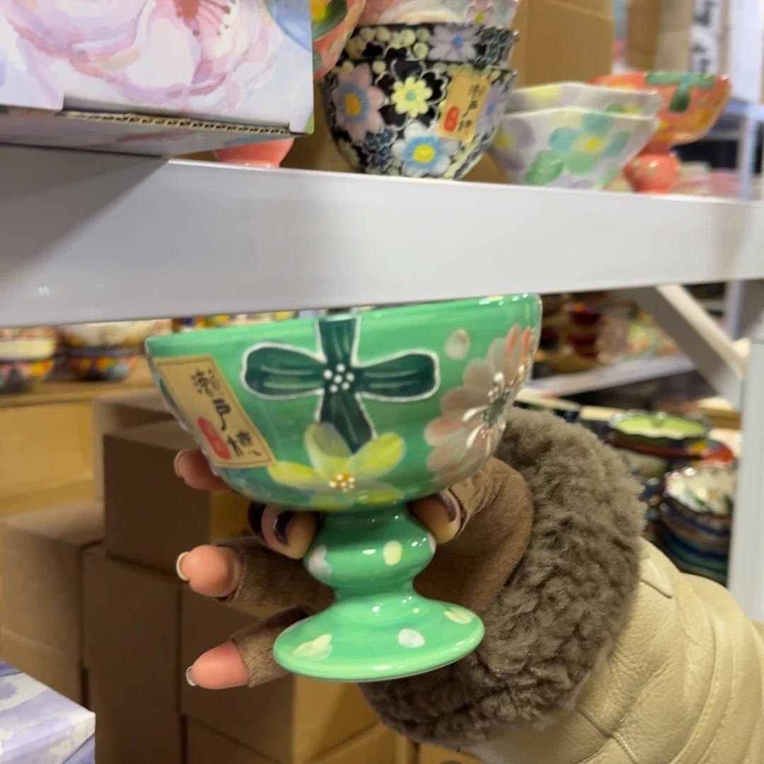 瓷花海甜品杯一只