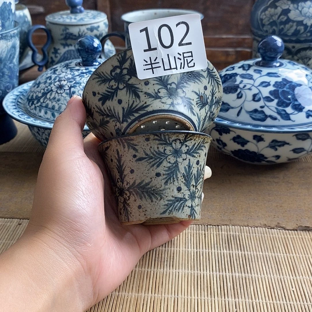 手工手绘青花高温陶瓷