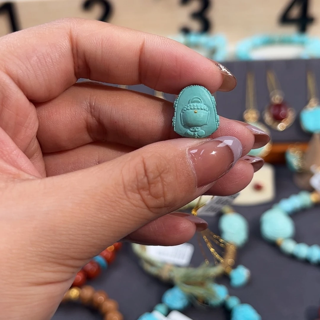 【闪购商品】未镶嵌绿松石把件宝宝佛配饰