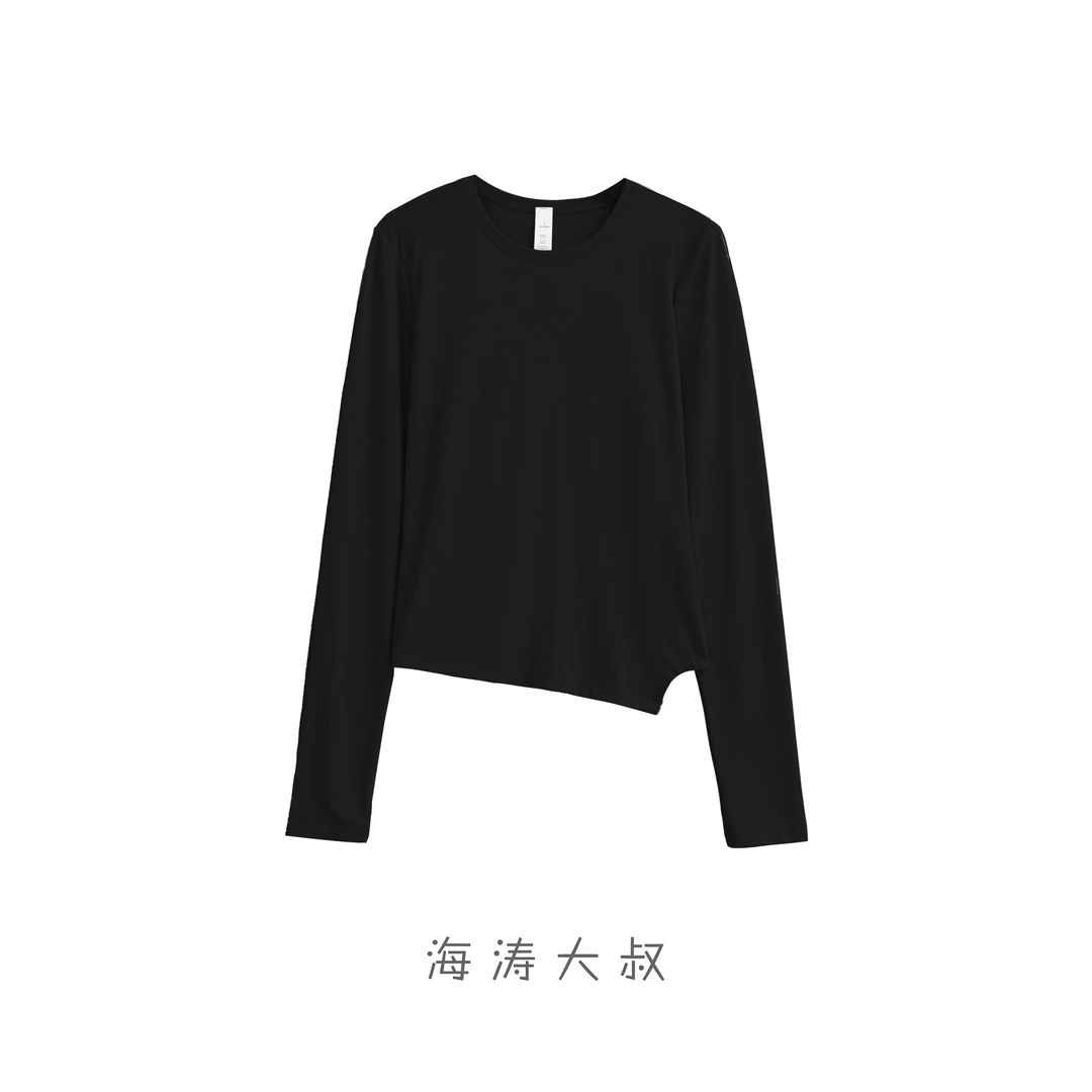 【海涛大叔】lu不规则长袖打底T恤 VW24195
