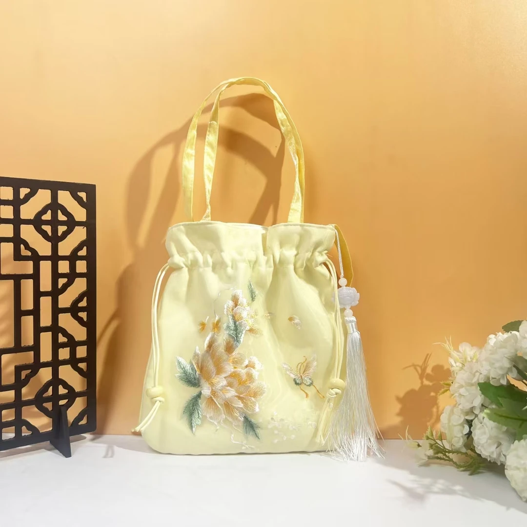 金牡丹小包（黄色） 苏绣小包非遗刺绣零钱钥匙化妆品杂物马面裙包