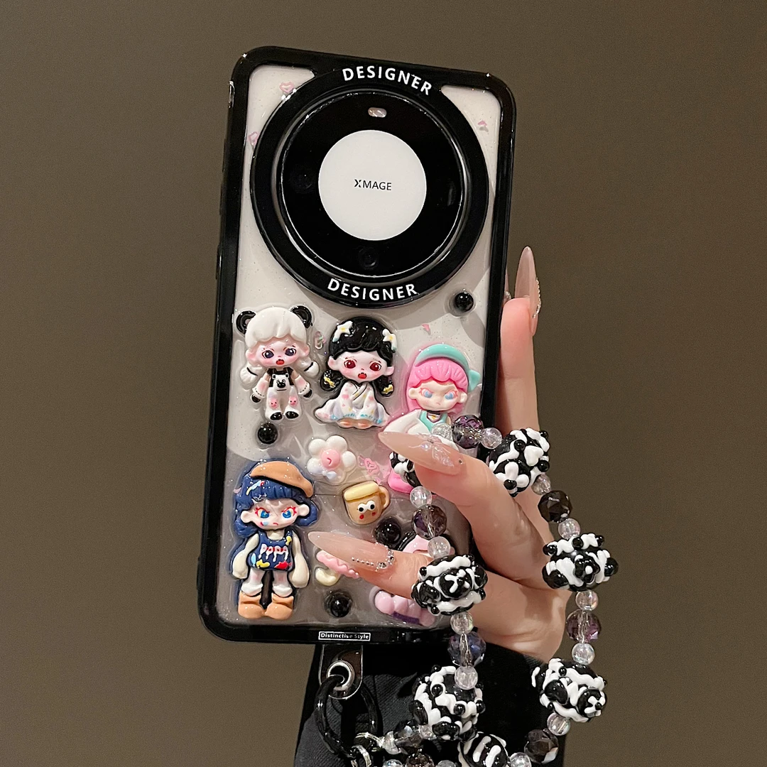 立体朵拉公仔适用华为Mate70Pro+手机壳女款卡通可爱mate60pro