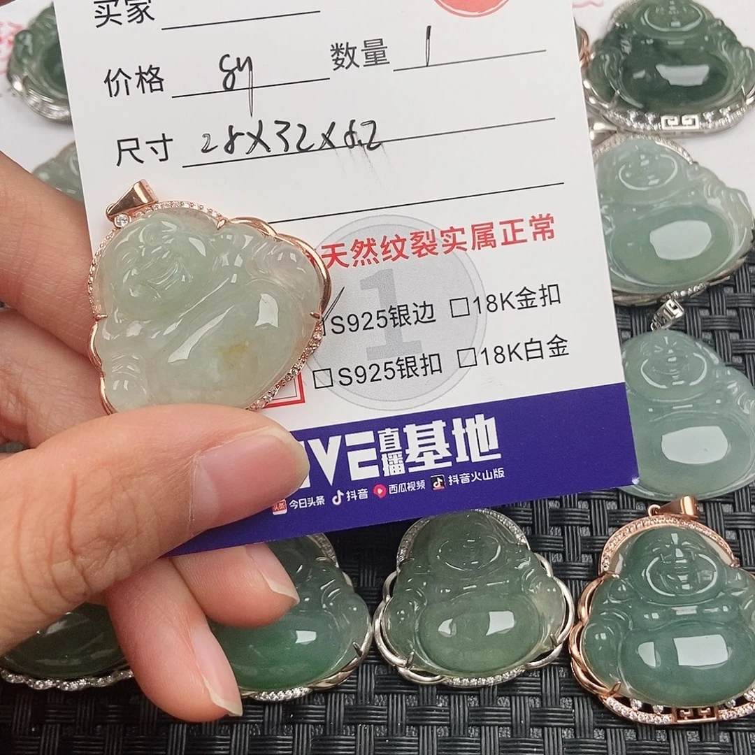 翡翠银S925镶嵌颈饰