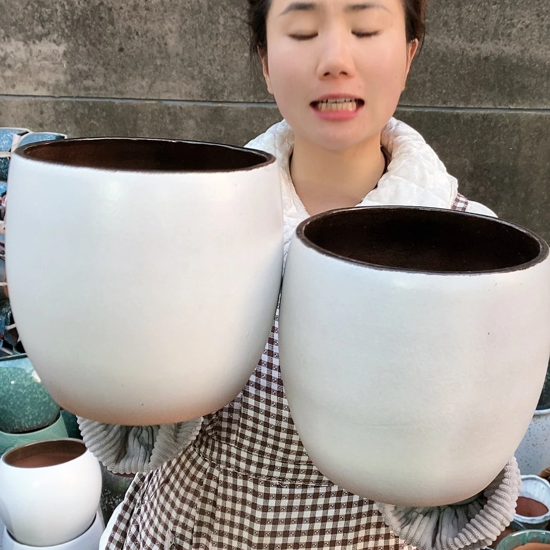 紫砂花盆正品口19高19