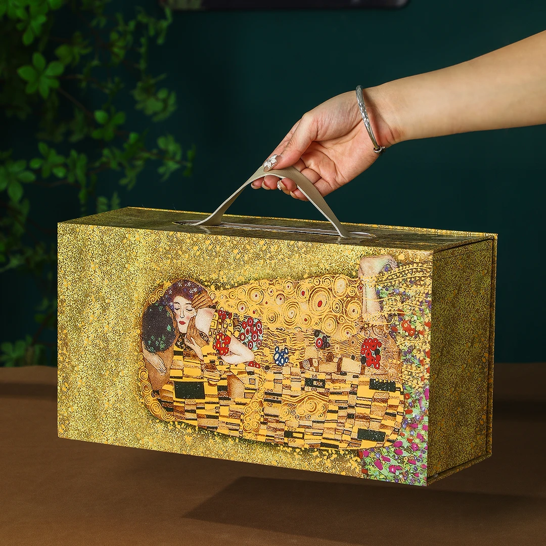 欧式复古骨瓷咖啡杯超精美礼盒手工描金高档茶具艺术品名画款水杯