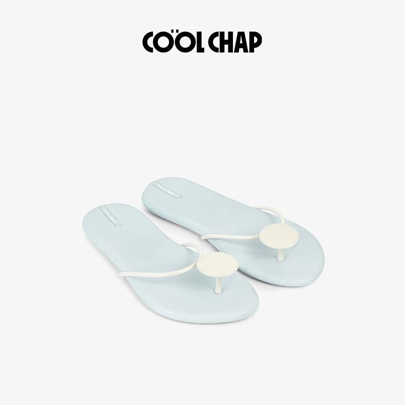 COOLCHAP春季新款蘑菇塔塔人字拖女夏新款防滑海边沙滩夹脚凉拖鞋
