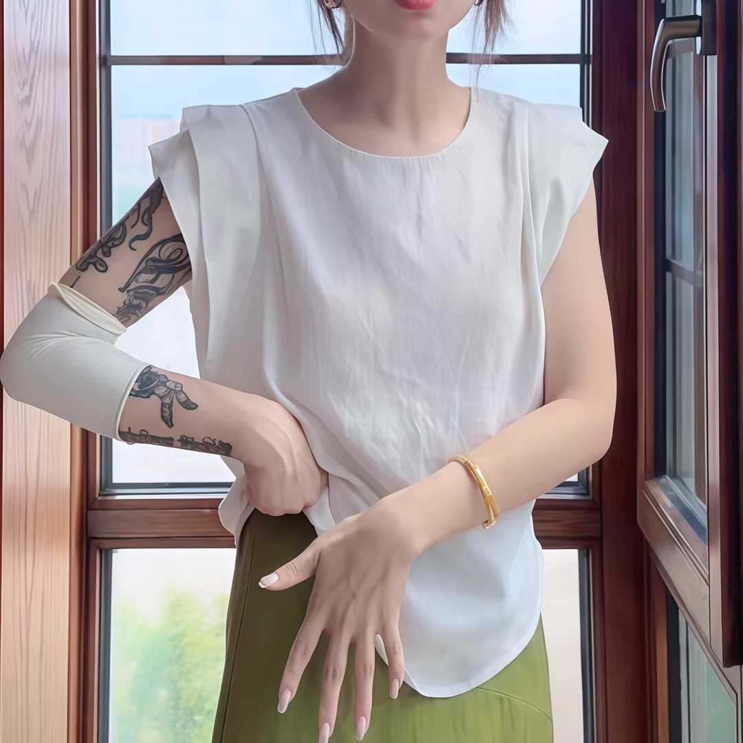 2025夏季新款设计感小众复古飞飞袖上衣宽松潮流款式韩版短袖百搭