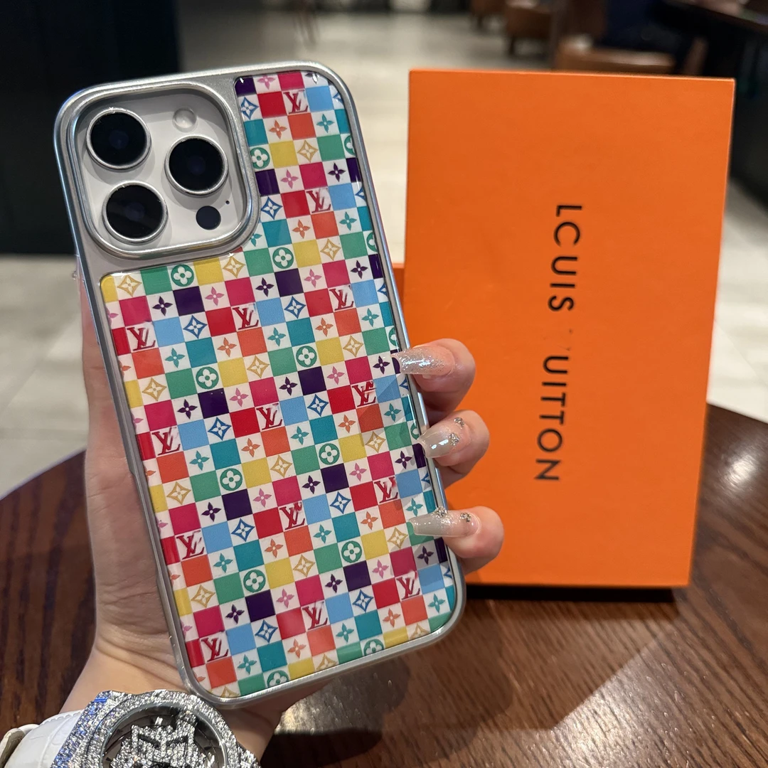 夏季新款iPhone16promax手机壳老花适用苹果15创意格子14pm男女13