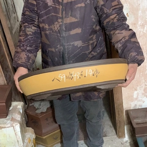 紫砂花盆手工制作