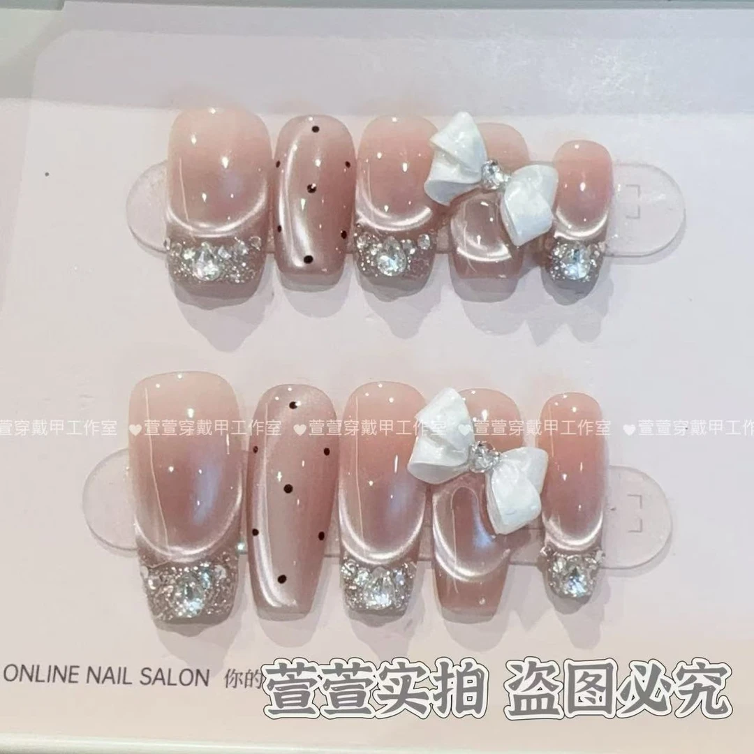 【顶流千金】时尚清新纯欲高级感成品美甲穿戴式手工穿戴甲