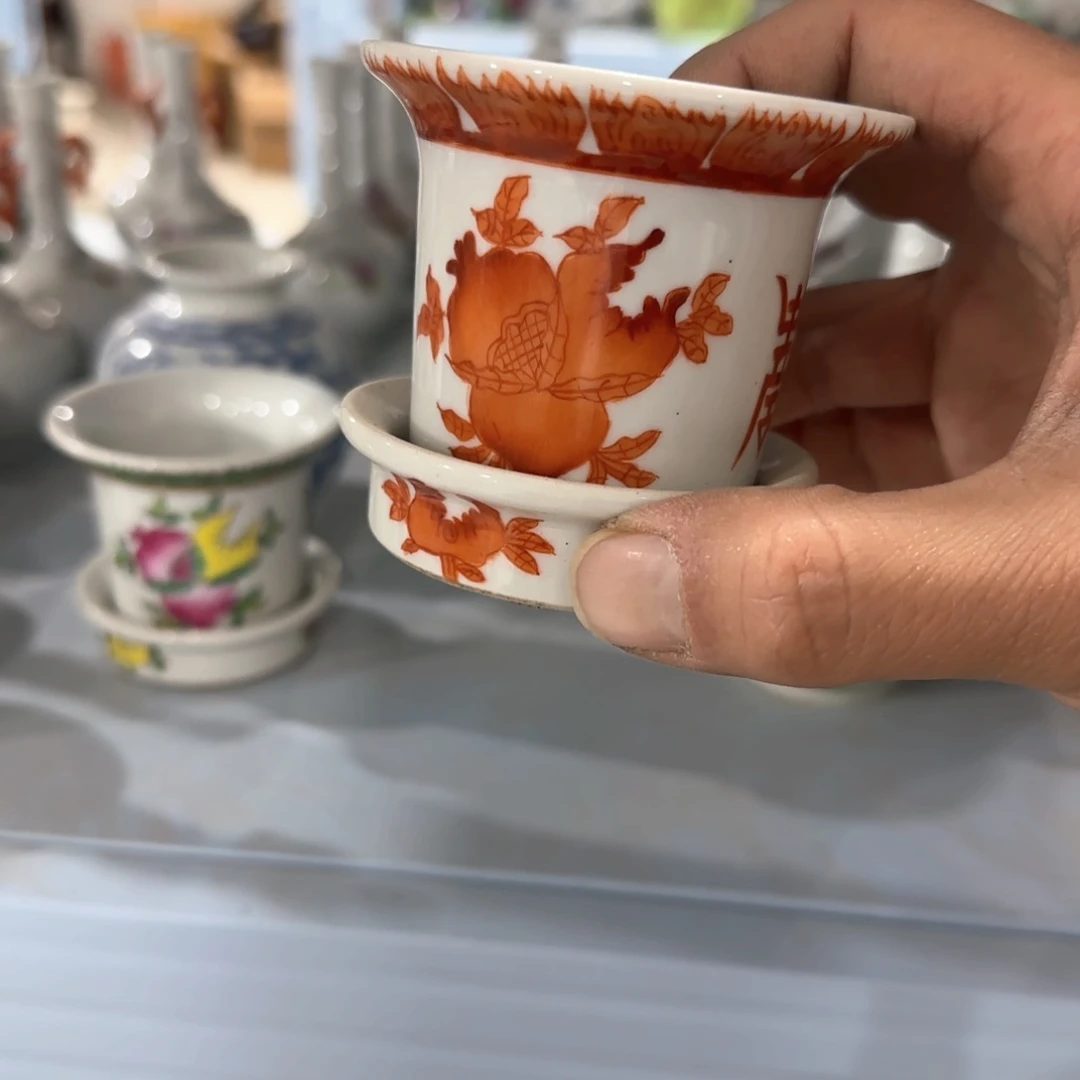 瓷片摆件手绘瓷器全部处理