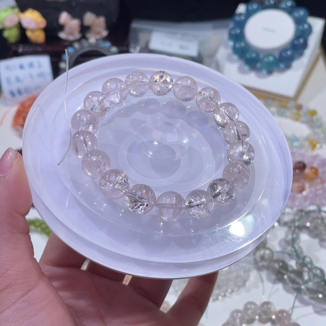 未镶嵌手链水晶爆闪粉阿塞水晶11mm