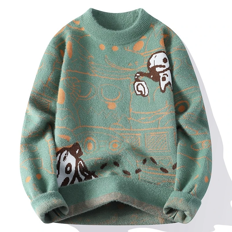 【专柜正品】2025男士毛衣半高领打底针织衫潮流时尚加厚保暖上衣