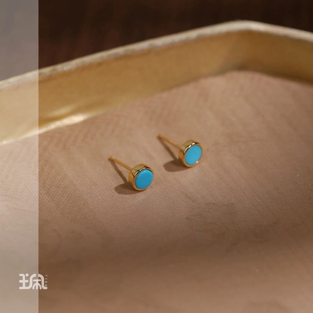 听松|美松*耳钉*S925银镀金镶嵌CYA25012213多样性发其一（P）