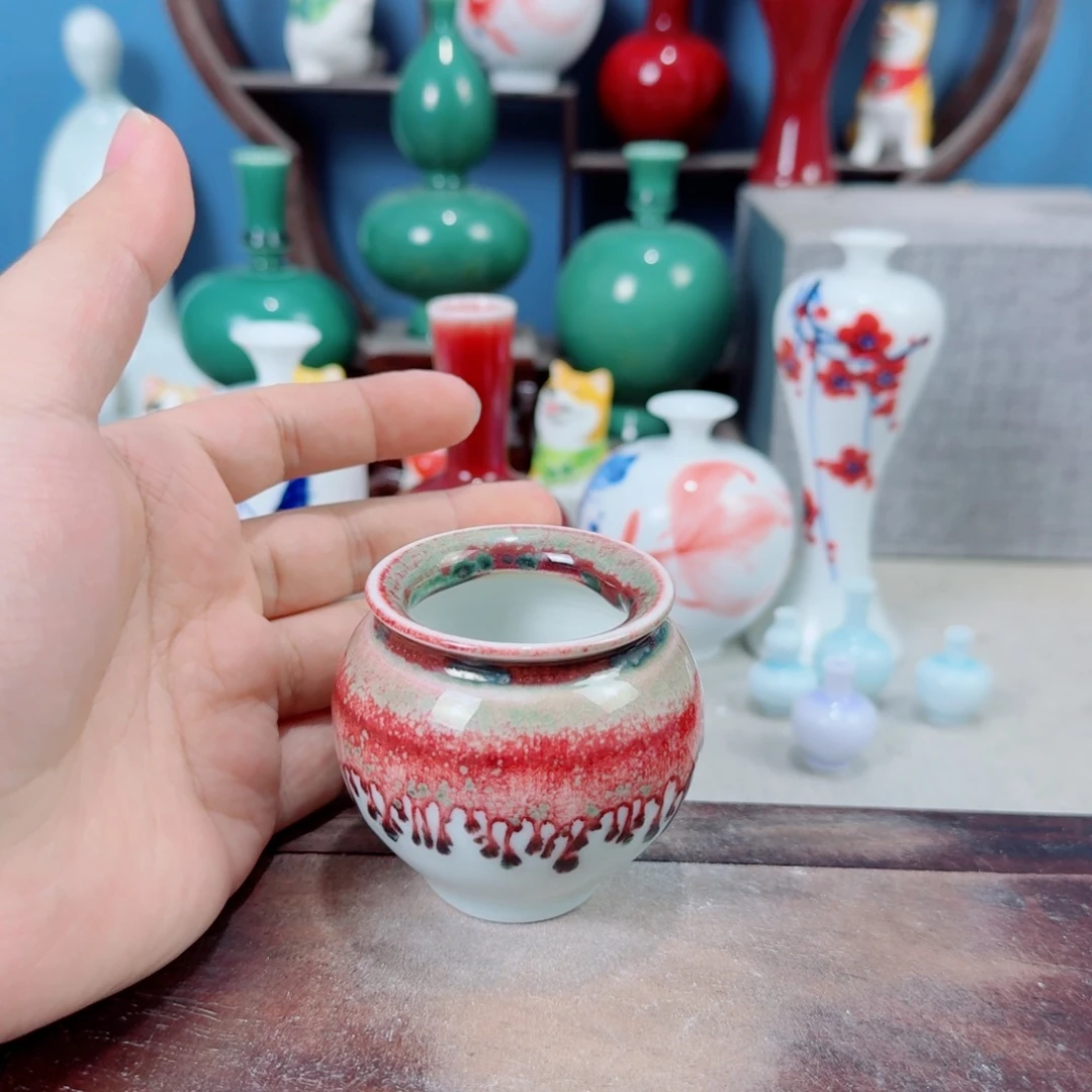 陶瓷手工小花器摆件