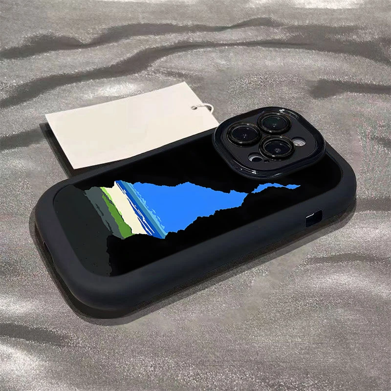 豁然开朗适用iphone16promax苹果15/14P手机壳泡芙13p/12/11全包