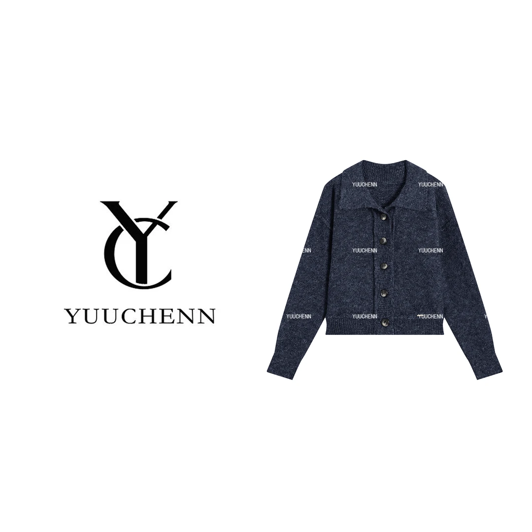 YUUCHENN 韩系休闲简约混纺秋冬毛衣开衫DX-w868